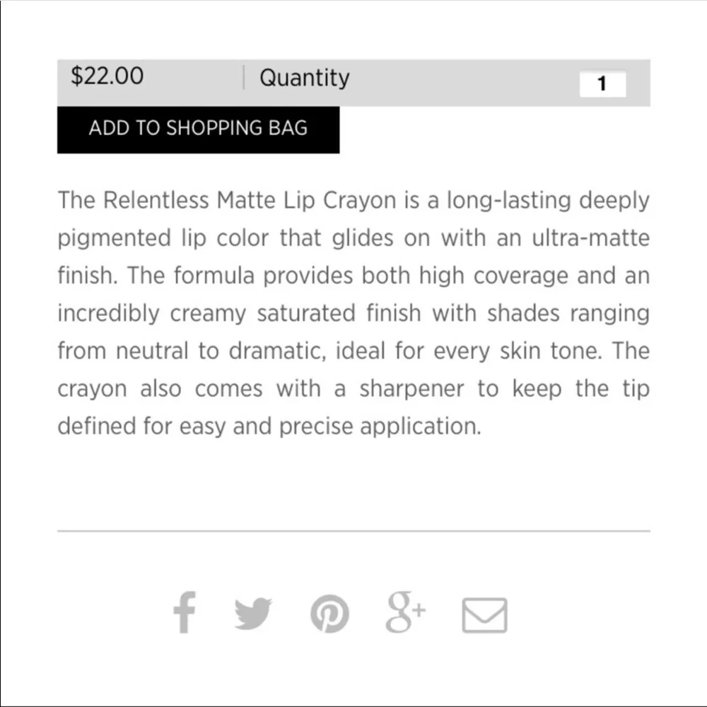 Doucce relentless matte lip in winterberry crayon
